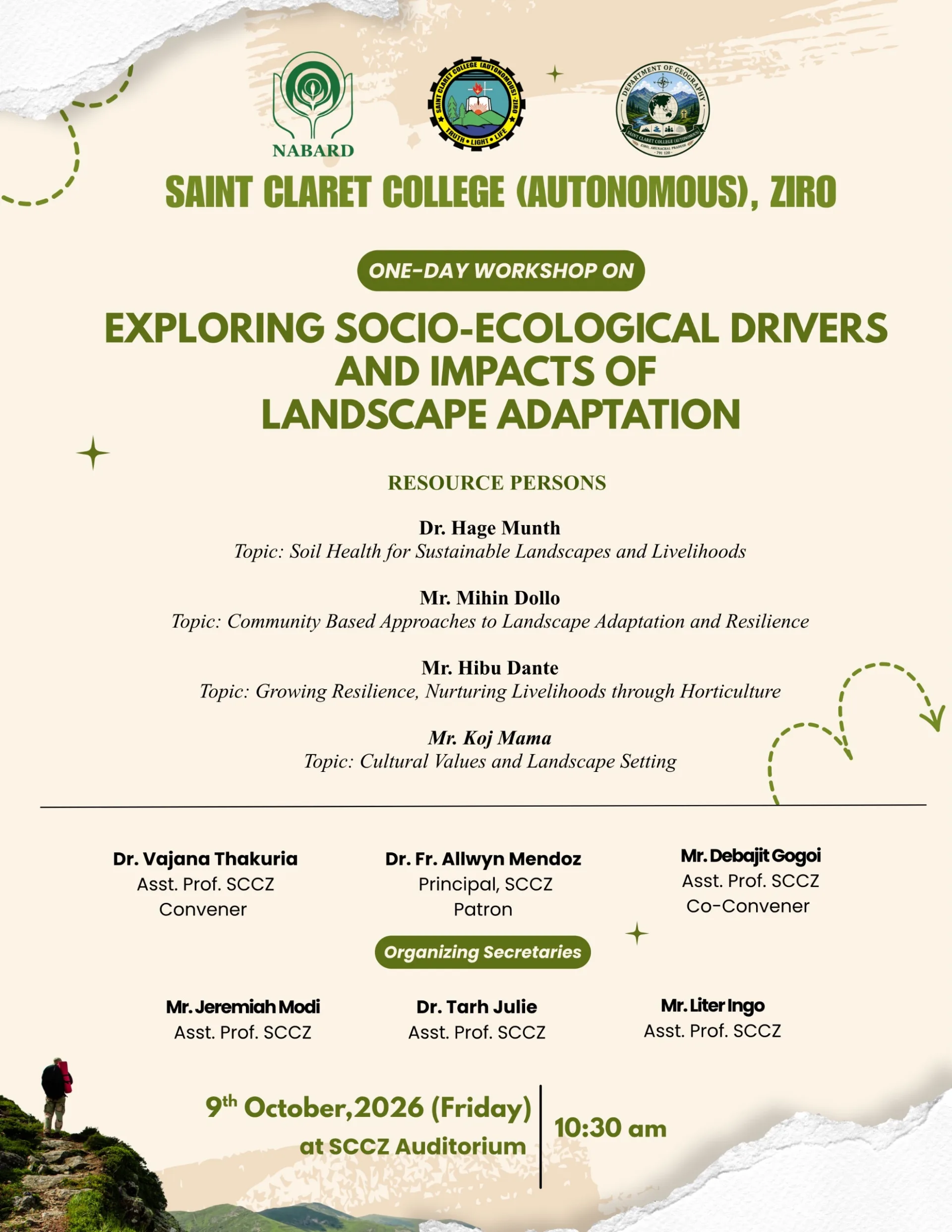 ONE-DAY WORKSHOP ON EXPLORING SOCIO ECOLOGICAL DRIVERS AND IMPACTS OF LANDSCAPE ADAPTATION